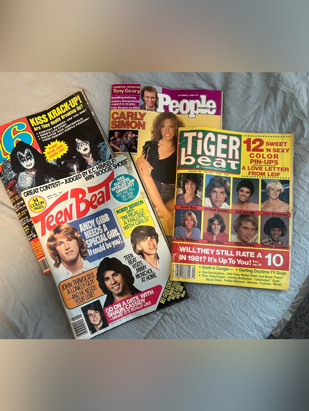 Vintage Teen Beat & Tiger Beat Magazine Lot - Colorful Covers